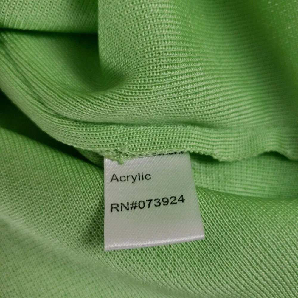 Ming Wang Green Collared Cardigan Knit Size Small - Picture 5 of 9